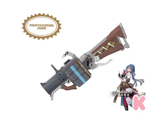 honkai stella rotaia natasha bomba mano launcher digitale 3d modello file cosplay pistola 3d print model - Mito3D