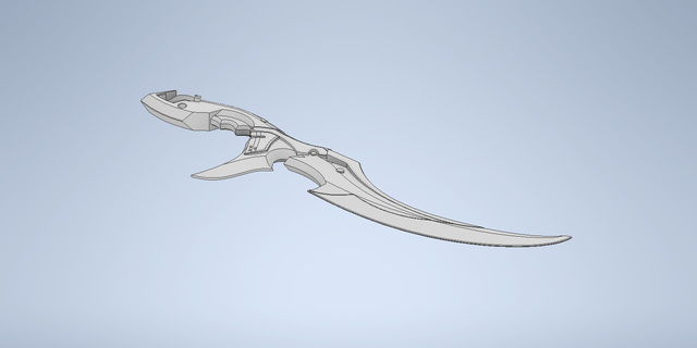 honkai Estrela trilho xampu punhal faca espada brinquedo cosplay suporte 3d print model - Mito3D