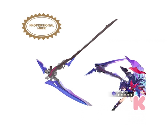 honkai star rail - seele scythe digital 3d model files cosplay weapon 3d print model - Mito3D