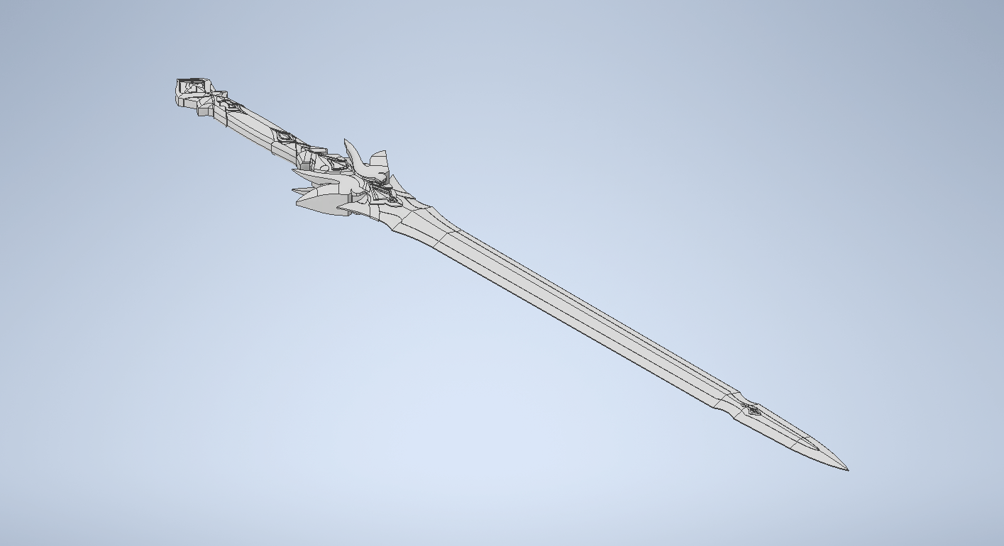 honkai Estrela trilho yanqing espada brinquedo cosplay suporte 3D print model - Mito3D