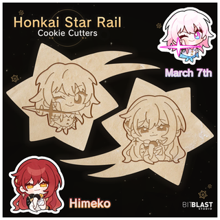 honkai étoile rail biscuit coupeurs pack 1 Mars 7th Himeko dan heng monde personnage coupeur 3d print model - Mito3D