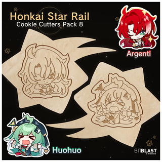 honkai étoile rail biscuit coupeurs pack 8 3d print model - Mito3D