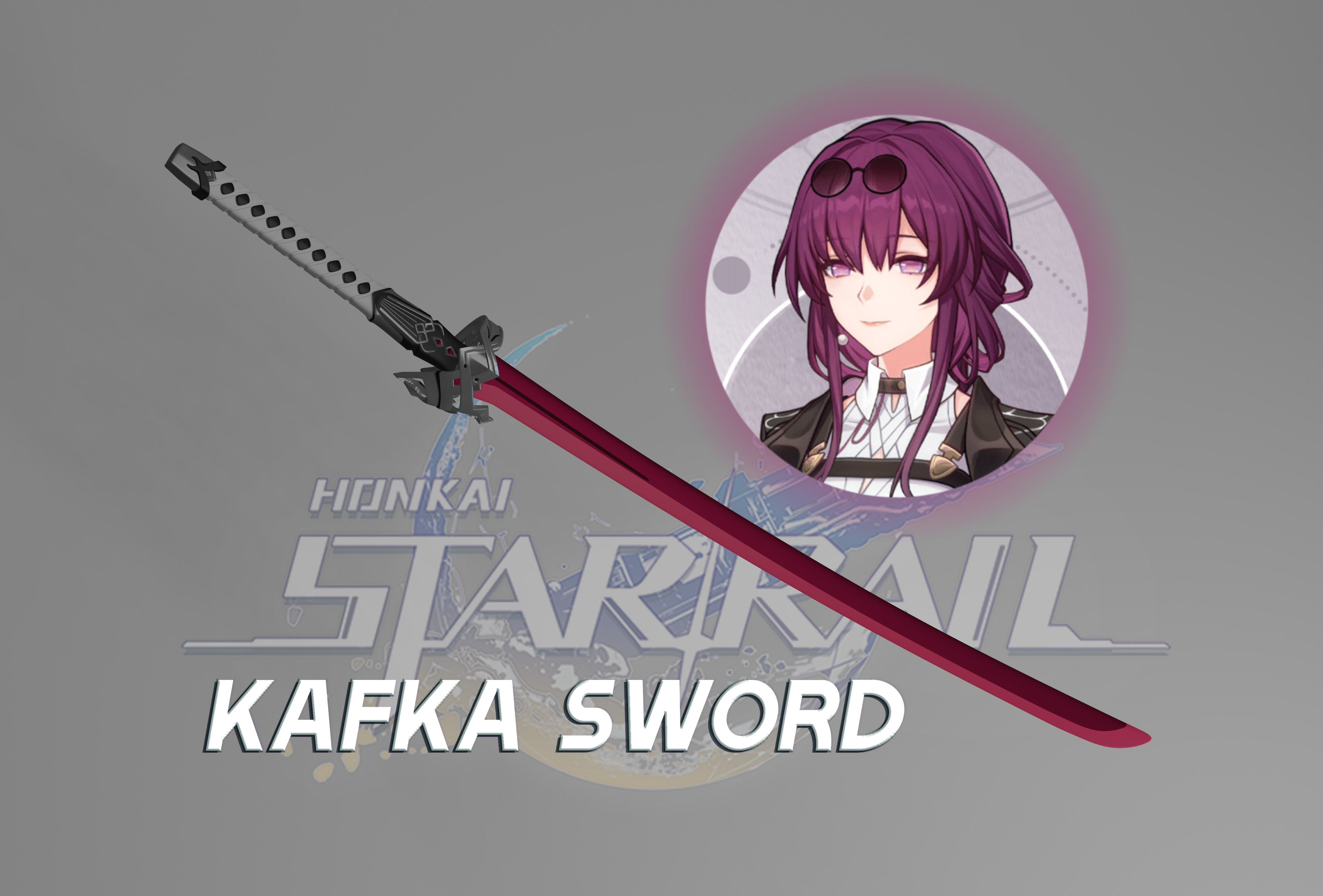 honkai star rail kafka sword katana cosplay prop 3D print model - Mito3D