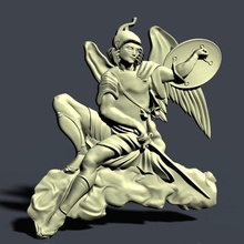 onore all'uomo guerriero cloud art 3d print model - Mito3D