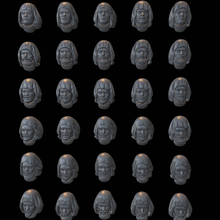 encapuchado espacio caballeros casco cabezas cabeza primaris infantería marina mesa ciencia ficción miniaturas 28mm juego guerra miniatura 3d impresión martillo 40000 40k bits bitz campanas 3d print model - Mito3D
