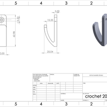 crochet architecture hook 3d print model - Mito3D