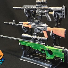 hook gunrack art battlegrounds gun stand pubg rack scans replicas 3d print model - Mito3D