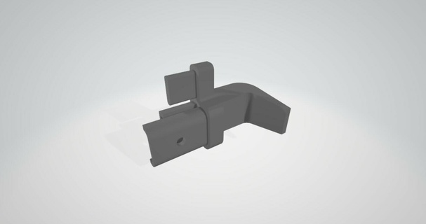 hook roller shelf trunk volvo v50 3d 3d print model - Mito3D