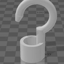 gancho borracha polvo gadget elástico suporte mala cobertura prateleira 3d print model - Mito3D