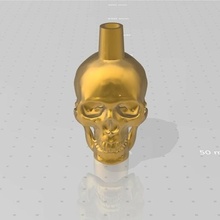 hookah cachimba shisha skull nozzle bong smoke 3d print model - Mito3D