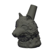 hookah cachimba shisha wolf various boquilla smoke mouthpiece lobo animal animals 3d print model - Mito3D
