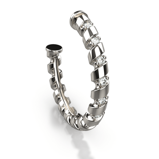 hoop earring jewelry 3D print model - Mito3D