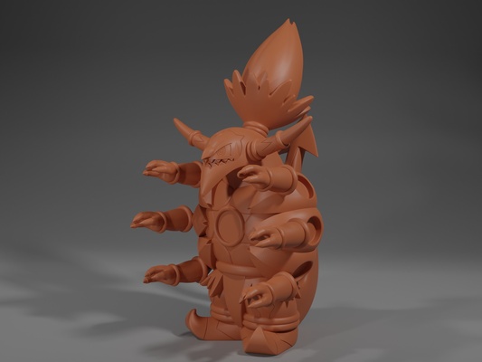 hoopa desamarrado pokémon figura in estilo of bandai dedo fantoches modelo mini miniatura fantoche ventilador arte 3d print model - Mito3D