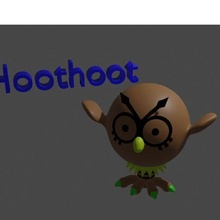 hoothoot pokemon owl 3dwex 3d-wex 3d print model - Mito3D