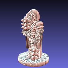 hootkin sapper game 28mm owls hooters rogue mace clubber barbarian miniature dungeons dragons rpg 3d print model - Mito3D