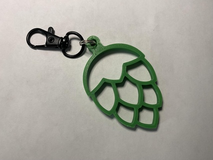hops keychain beer green bud 3d print model - Mito3D