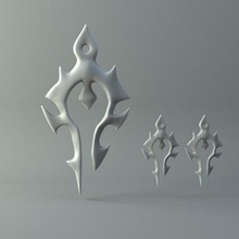 horda jóia colar brincos jóias 3d print model - Mito3D
