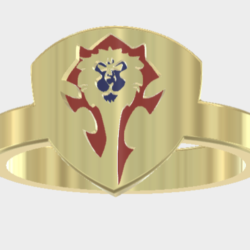 horda Alianza Triturar anillo joyería joya cumpleaños demonio regalo cazador mago magia anillos san valentin Guau 3D print model - Mito3D