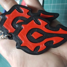 horde keychain solid 2 colors fashion accessories 3d print model - Mito3D