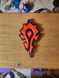 horde keychain blizzard dual extrusian horde keychain warcraft world warcraft wow keychains  3d print model - Mito3D