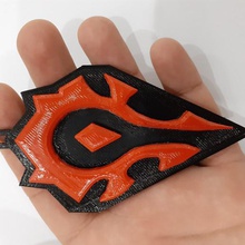 horde logo keychain game orcs warcraft wow illidan cool easy fast 3d print model - Mito3D
