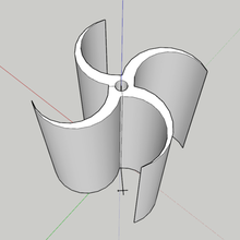 horizontale helix verschiedene propeller wind turbine 3d print model - Mito3D