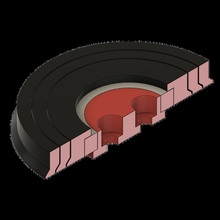 horizontal carretel suporte paramétrico ferramenta simples rolamento 3d print model - Mito3D