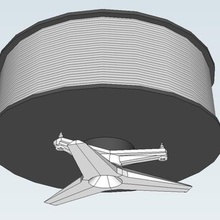 horizontal de spool titular ferramenta 3d print model - Mito3D