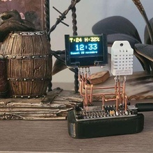 horloge bl filaire l'horloge gadget esp8266 ssd1306 3d print model - Mito3D