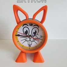 horloge lapin l'horloge gadget regarder animaux enfants 3d print model - Mito3D