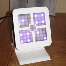 horloge wifi avec affichage jouer wi-fi à leds multicolores 3d print model - Mito3D