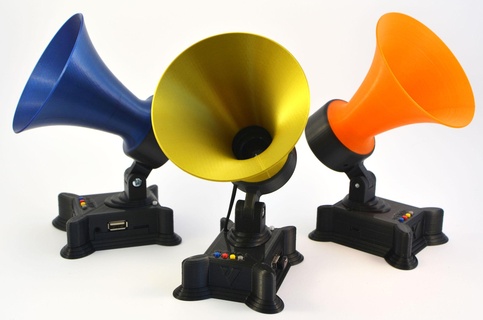 horn bluetooth speaker loudspeaker audio music sound play 3d print model - Mito3D
