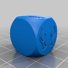 horn die 20mm customized dice 3d print model - Mito3D