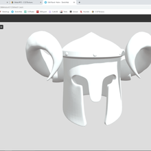 boynuzlu kask oyun Ortaçağ nordic helm varlık hazır pbr poly düşük boynuzları viking 3d print model - Mito3D