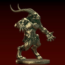 horned one game wargame tabletop roleplay rpg faun 3d print model - Mito3D