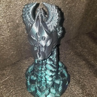 horned wicker dragon bust - shakaworld3d dragon wicker shakaworld3d dand got  3d print model - Mito3D