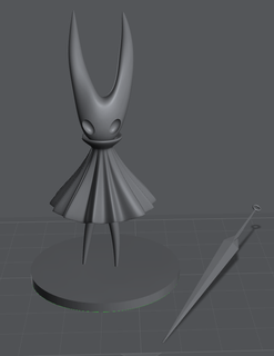 calabrone cavo cavaliere silksong statua figura video gioco presupporto miniatura 3d print model - Mito3D