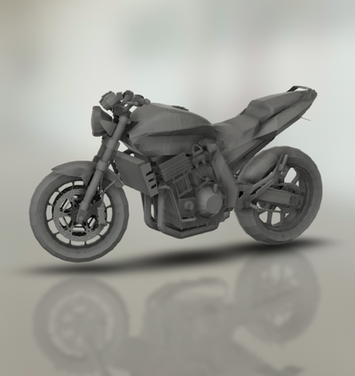 frelon 39 or moto bicyclette moteur vélo two wheeled véhicule motard sport turbo roadster hachoir 3d print model - Mito3D