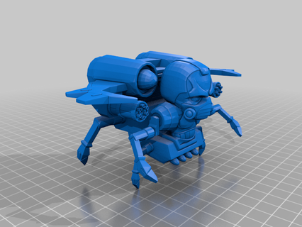 hornet mini-figure collectible cyborg guardian model quake 2 quakecon strogg toy creatures 3d print model - Mito3D