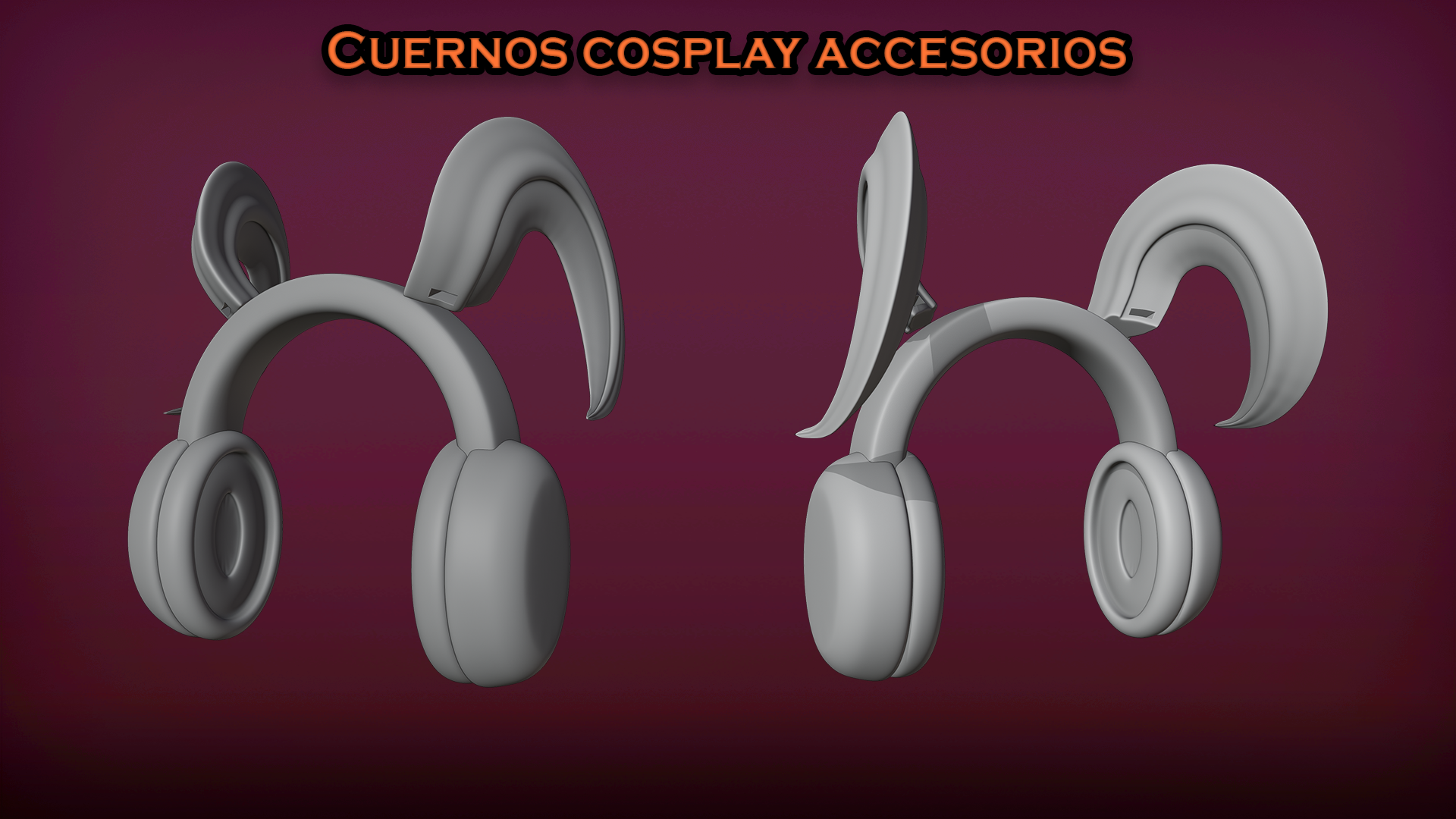 chifres demônio cuernos demonio cosplay accesorios pára auriculares 17 moda detalhe accesório adereços 3D print model - Mito3D