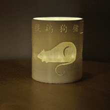 oroscopo tealight copertina guaina Cinese segni ratto ox tigre coniglio Drago serpente cavallo capra pecore scimmia Gallo cane maiale zodiacale stella cartello 3d print model - Mito3D