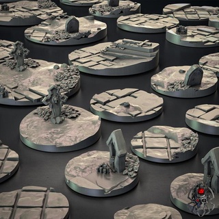 horror base conjunto juego fantasía guerra miniatura mesa piernas d dnd bases ochopiernasminiaturas 8legs 3d print model - Mito3D