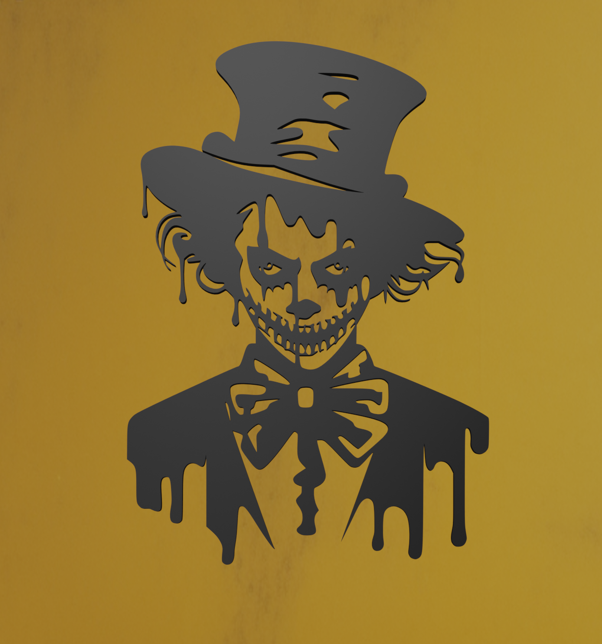 horror clown wall art halloween laser cutting wallart artwork spooky creepy scary eerie terrifying circus grotesque carnival 2d design 3D print model - Mito3D