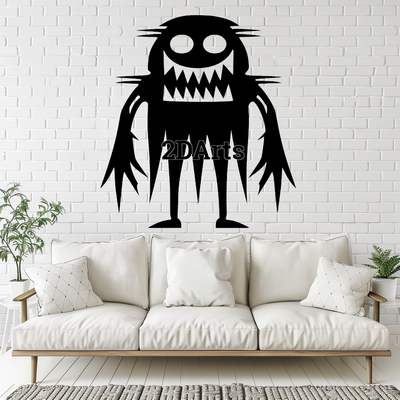 horror creature 2d wall art window - digital stl & svg file art macabre decor 3d printing laser cutting home cults3d download spooky decoration halloween gothic haunted house dark aesthetic fan gift birthday unique themed event eerie 3d print model - Mito3D