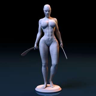 horror girl Game female woman blade killer dead 3d print model - Mito3D