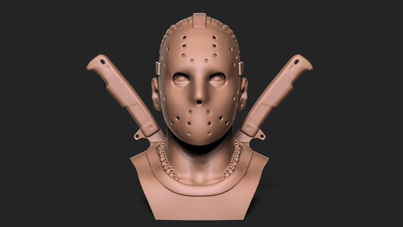 horror halloween - jason voorhees friday 13th scary mask monster cosplay jasonvoorhes killermask hlw killer 3d print model - Mito3D