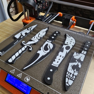 horror knives 6 pieces jigsaw scream chucky jason pennywise halloween 3d print model - Mito3D