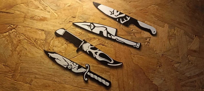 horror cuchillos terror película gritar chucky 3d print model - Mito3D