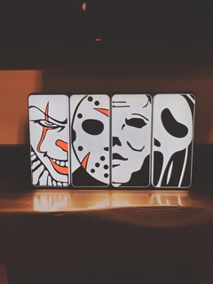 horror movie villain tile light box halloween 3d print model - Mito3D