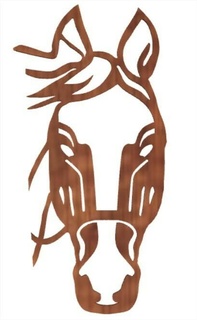 cavalli testa arte animale cavallo natura 2d parete decorazione equitazione pony tavolo deco casa 3d print model - Mito3D